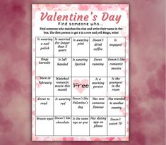 a valentine's day game with hearts on it