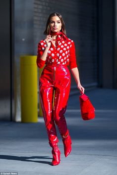 Pvc Trousers, Olivia Culpo Style, Miss Universe 2012, Pvc Pants, Vinyl Pants, Vinyl Fashion, Pvc Hose