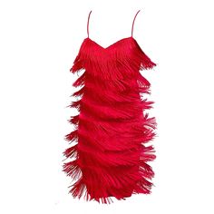 Incredible early 1980s does 1920s lipstick / cherry red fully fringed flapper style sleeveless dress ! Features nine tiers of fringe throughout the entire dress. Hidden zipper up the back. Stretch jersey stretches to fit. Great for any day or evening event. In great condition Made in USA Approximately Size Medium Measurements: ( plenty of stretch ) 36-38 inch bust 28-30 inch waist 36-38 inch hips 42 inches from top back shoulder seam to hem 1920s Lipstick, 20s Dress, Style Sleeveless Dress, Midi Dress Chic, Daisy Jones And The Six, Daisy Jones, Lipstick Red, Flapper Style, 20's Dress