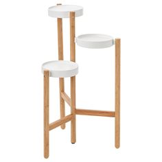 two white stools sitting next to each other