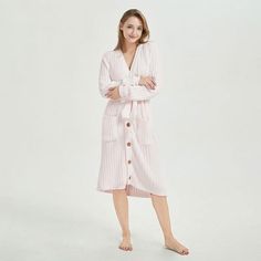 Comfortable, One of Kind. Pajamas and Robes online shop,|Casual|Polyester/Terylene|Mid-Calf|Long Sleeve|V-Neck|Belt|Solid Color|Light Pink|One Size|Spring/Fall|Hand Wash Fall Pajamas, Pajamas Robe, Cheap Blankets, Calf Sleeve, Chinese Products, Online Buying, Pajama Robe, Night Dress, Nightwear