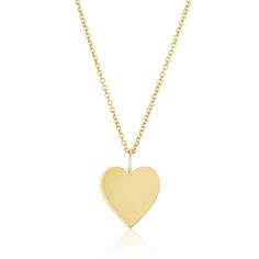 SARAH CHLOE LILY SOLID HEART PENDANT Everyday Heart Necklace With Round Pendant, Chloe Jewelry, Lily Necklace, Jewelry Heart, Heart Pendant Gold, Lead Time, Silver Heart, Cable Chain, Heart Charm