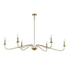 a brass chandelier with six lights on each arm and five candles in the middle