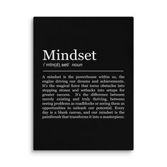 a black book with the words mindset on it