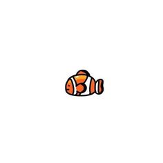 an orange and white clown fish on a white background with the words, ` person '