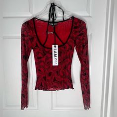 Up For Sale Nwt I Am Gia Red Python Print Top Sz Xs Fitted Red Top In Edgy Style, Edgy Red Top For Night Out, Edgy Red Summer Top, Edgy Red Summer Tops, Red Stretch Edgy Top, Trendy Fitted Red Tops, Red Y2k Style Tops For Party, Edgy Red Tops For Fall, Red Y2k Long Sleeve Tops