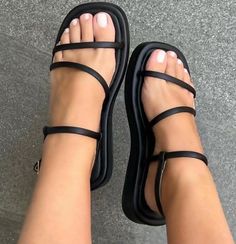 Product Information: Upper material :PU Product Category: Roman Sandals Toe shape: fish mouth Style: European and American Sole material: rubber How to wear: Sleeve/overshoes Inner material :PU Color: White, green, black, rose Sizes :36,37,38,39,40,41 42,43 Packing list: 1* Sandal Square Shoes, Simple Sandals, Square Toe Shoes, Roman Sandals, Womens Sandals Summer, Sandal Platform, Buckle Shoes, Andalusia, Toe Sandals