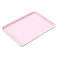 a pink plastic tray on a white background