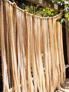 What a gorgeous, unique and charming little beauty!!ONE stunningly beautiful shabby chic BOHO rustic cottage style window curtain/wall hanging/bed decoration/room devider, wedding/birthday party/baby shower photo backdrop, in beige/peach/taupe, etc, earth tones, decorated by assorted laces, about 6 feet (180cm) high.It has about 40" long lace string on both ends for hanging. The drop part is made from assorted top quality lace, including vintage style embroidered tulle lace, venise lace, flat la Boho Decorations Party, Earth Tone Party, Boho Photo Backdrops, Boho Backyard Party, Bohemian Party Ideas, Boho Decor Party, Boho Photo Booth, Boho Rustic Wedding Decor, Country Chic Party