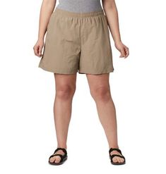 Columbia Sportswear Women's Sandy River Shorts Solid Color Athletic Shorts With Elastic Waistband For Outdoor, Outdoor Athletic Shorts With Elastic Waistband, Solid Athletic Shorts With Elastic Waistband For Outdoor Activities, Athletic Shorts With Elastic Waistband For Outdoor Activities, Summer Stretch Athletic Shorts For Hiking, Stretch Athletic Shorts For Hiking In Summer, Stretch Athletic Shorts For Summer Hiking, Solid Shorts With Elastic Waistband For Outdoor Activities, Outdoor Relaxed Fit Moisture-wicking Shorts