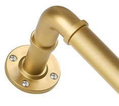 an image of a gold shower faucet on a white background with clippings