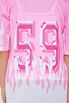 Available In Pink. Screen Top Short Sleeve Barbie License Jersey Mesh T-Shirt Flame Detail Mommy & Me Takedown Of "Hot Pink Champion Barbie T-shirt" Disclaimer: Due To The Printing Process A Difference In Saturation May Occur. Each Garment Is Unique. 100% Polyester Imported | Mini Hot Pink Champion Barbie Tshirt size 4/5 by Fashion Nova Pink Screen, Barbie T Shirt, Mesh T Shirt, Pink Mini, Curve Dresses, Mens Activewear, Matching Dresses, Kids Tops, Mommy And Me