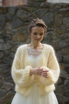 #Bridal #Cardigan #Wedding #Knit #Sweater Cream Wedding Cardigan For Fall, Elegant Winter Cardigan With Chunky Knit, Elegant Winter Chunky Knit Cardigan, Elegant Chunky Knit Cardigan For Winter, Elegant Chunky Knit Winter Cardigan, Cream Cardigan For Fall Wedding, Fall Wedding Cream Cardigan, Elegant Knitted Sweater For Winter, Elegant Winter Wedding Cardigan