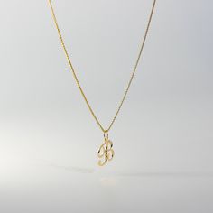 A timeless piece that will never go out of style. This 14K gold calligraphy pendant is the perfect and most stunning way of keeping a name close to your heart. We handmade each piece so you can assure you're getting a one-of-a-kind pendant that is not like any other. This 14K solid gold letter pendant is flawlessly crafted to look super chic and elegant around your neck. Pair it with a nice gold chain and wear it with almost all of your outfits. The piece is such a versatile lettering necklace. Classic Yellow Gold Pendant Name Necklace, 14k Gold Initial Pendant Jewelry With Box Chain, 14k Gold Initial Pendant Necklace With Box Chain, Elegant Yellow Gold Name Necklace With Box Chain, Yellow Gold Box Chain Necklace With Initial Pendant, Yellow Gold Necklace With Box Chain And Initial Pendant, Yellow Gold Initial Pendant Charm Necklace With Box Chain, Classic Initial Pendant Necklace With Box Chain, Yellow Gold Sterling Silver Initial Pendant Name Necklace