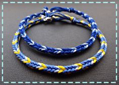 A set of modified friendship bracelet with a lobster clasp for easy take off, made with lots of love by me!! Puuuuurfect little something to give as a gift~   ~ FREE SHIPPING for purchases over $25 ~ ( Code: FREESHIPPING25 )  Please drop me a message if you want it in other colors or size, i will do my best to make it possible!! ~~ Size Chart:  *Bracelets size may vary +/- 1/2 inch or  +/-    1 cm ~~                      XS : ~  6 ~ inches/  ~15 ~ cm                        S:   ~ 7 ~ inches / ~ Blue Hypoallergenic Friendship Bracelets For Everyday, Adjustable Hypoallergenic Blue Friendship Bracelets, Handmade Blue Friendship Bracelets, Handmade Blue Friendship Bracelets For Everyday, Adjustable Blue Hypoallergenic Friendship Bracelets, Blue Hypoallergenic Friendship Bracelet For Everyday, Everyday Hypoallergenic Blue Friendship Bracelets, Blue Adjustable Friendship Bracelets, Blue Friendship Bracelets With Sliding Knot