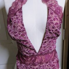 Victoria's Secret Maroon Lace & Pink Ribbon Teddy Size M Nwt Victoria's Secret V-neck Top For Party, Victoria's Secret Fitted Flirty Sleepwear, Victoria's Secret V-neck Party Top, Fitted V-neck Coquette Tops, Fitted Lace Trim Sleepwear For Date Night, Fitted Lace Trim Top For Night, Victoria's Secret Lace Trim Party Tops, Fitted Lace Sleepwear For Party, Fitted Lace Party Sleepwear