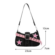 41094790774866 Grunge Bag, Pattern Y2k, Pink Handbag, Leather Shoulder Bags, Small Shoulder Bags, Vintage Elements, Pink Handbags, Belt Design, Shoulder Bags For Women