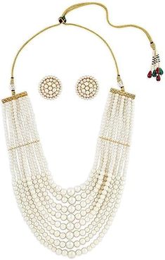 Elevate your style with the White Pearls Beaded Multistrand Statement Choker Necklace & Earring Set for Women. Featuring multiple strands of lustrous white pearls, this sophisticated set is perfect for weddings, parties, and special occasions. Crafted with high-quality materials, it combines elegance and comfort for a timeless look. Pearl Jewelry Sets With Pearl Chain, White Pearl Chain Jewelry Sets For Festive Occasions, Festive White Pearl Jewelry Sets, White Pearl Jewelry Sets With Pearl Chain, Elegant White Pearl Chain Jewelry Sets, Elegant White Jewelry Sets With Pearl Chain, Elegant White Pearl Necklace For Festive Occasions, White Adjustable Jewelry Sets For Formal Occasions, Formal White Beaded Jewelry Sets