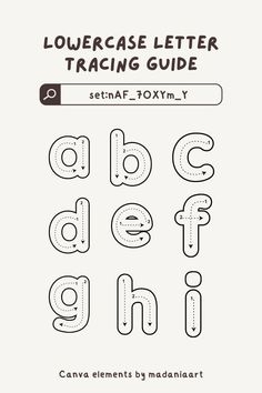 the lowercase letter practice guide for kids to learn how to spell and draw letters