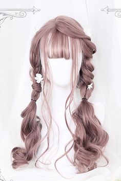 SKU: LIN00250 Fabric:High Temperature Wire Style types: Sweet Lolita Season: Spring, Summer, Autumn, Winter Notice: Any of the accessory is not included. Wig Length: 60-65CM. Afro Hairstyles For Women, Hairstyles Kawaii, Cute Wigs, Harajuku Wigs, Pretty Hair Cuts, Basic Hairstyles, Cool Hair Designs, Kawaii Wigs, Style Types