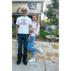 Napoleon Dynamite and Deb Zombie Couple Costume, Easy Couples Costumes, Old Halloween Costumes, Couples Halloween, Napoleon Dynamite, Homemade Halloween Costumes, Halloween Costumes For Couples, Funny Costumes, Easy Costumes