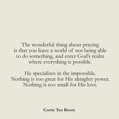 Corrie Ten Boom, Faith In God, Quotes About God, A Quote