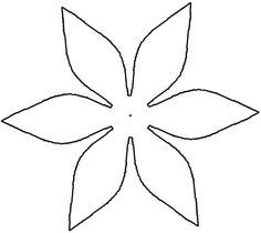 a flower that is cut out into four petals, with leaves on the top and bottom