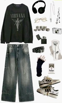 Urban Punk Fashion, Y2k And Grunge Outfits, Grunge Rockstar Outfits, Grunge Style Men, Emo Aesthetic Outfit, Alternative Aesthetic Outfits, Grunge Fits, Looks Pinterest, Alt Outfits