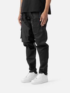 X5 Cargo Pants - Black | Blacktailor – BLACKTAILOR Black Techwear Bottoms With Cargo Pockets, Black Techwear Jeans With Cargo Pockets, Black Techwear Cargo Jeans, Black Military Style Cargo Pants For Outdoor, Black Military Parachute Pants With Cargo Pockets, Facebook Black, Cargo Pants, Black Pants, Fashion Inspo Outfits