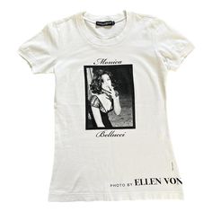 T-shirt Dolce & Gabbana White size 38 IT in Cotton - 37297900 Archive Fashion, Monica Bellucci, Consignment Stores, Fashion Essentials, Korean Fashion, Dolce And Gabbana, Online Store, Internet, Clothes For Women