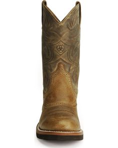 Ariat Men's Heritage Crepe Cowboy Boots - Round Toe, Earth Forks Design, Ariat Boots, Full Grain Leather, Cowboy Boots, Cowboy, Boots, Leather