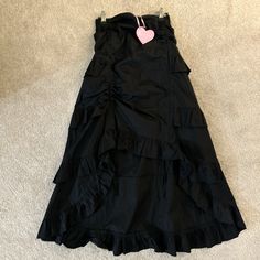 So Cute And Coquette. Brand New With Tags. Stretchy Waistband Can Likely Also Fit Medium Sugar Thrillz, Black Maxi Skirt, Black Maxi, High & Low, High Low, So Cute, Maxi Skirt, Womens Skirt, Brand New