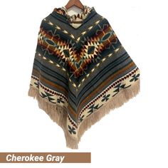 "Walk in Beauty, Walk in Love... With love, we share our Andes inspired , poncho - made by our indigenous artisan friends in Ecuador! - 60% Alpaca 40% Acrylic -Machine washable on cold and air dry Approx dimensions: Size L 44.5 in wide 41.5 in long including fringe, 39 inches long before fringe starts We offer ponchos for children and other adult sizes as well. Look for matching kids ones :) Return to the Llama Llamita shop: https://www.etsy.com/shop/Llamallamita Thank you very much for supporti Poncho Designs Style, Poncho Reference, Poncho Aesthetic, Cowboy Poncho, Tribe Clothes, Native American Style Outfits, Indigenous Clothing, In Love With Love, Toddler Poncho