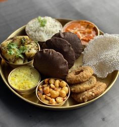 a plate filled with different types of food