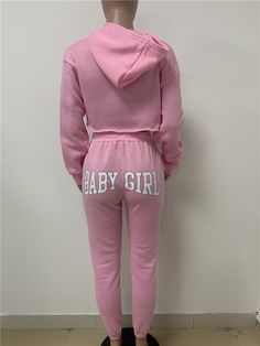 Baby Girl Letter Print Sweatsuit Women's Set Hooded Crop Top Jogger Pants Set Tracksuit Fitness Two Piece Set Outfits Two Piece Set Outfits, Two Pieces Set Outfits, Hooded Crop Top, Girl Sweatpants, Set Outfits, Sweatpants Set, Women Set, Fashion Wear