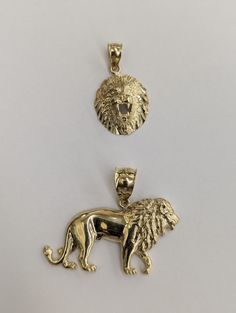 Please select pendant which one you like Price is just one pendant 14kt real gold Lion body Pendant Size 1.25 inch total height with loop Lion body 40.7*22.3 mm without loop Estimated Weight 6.8 gm  Solid style 14kt real gold Lion Face Pendant Size 1.1 inch total height with loop Lion body 18.6*16.6 mm without loop Weight 3.4 gm  Solid style Please check the picture carefully to understand the size of the pendant 100% Authentic Gold Not a gold filled or not a gold plated Never Change color or ne Lion Jewelry, Gold Lion Necklace, Lioness Necklace, Lion Gold Pendant For Men, Lion Pendant Gold, Lion Head Necklace, Gold Lion Pendant Jewelry, Lion Necklace, Gold Lion