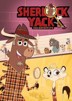 a cartoon cow with a cowboy hat and checkered coat in front of a wall