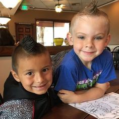 Hairstyles For Little Boys, Toddler Mohawk, Haircuts For Little Boys, Boys Mohawk, Popular Boys Haircuts, Boys Blue Hair, Long Mohawk, Mohawk For Men