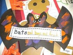 an arts and crafts project for kids to make bat's eat bats and fruit