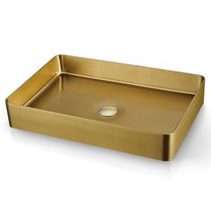 a gold tray with a hole in the middle