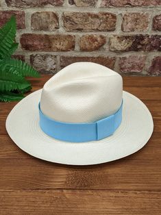 Handmade Panama Hat and Removeable ~ Light Blue ~ Accessory Band The band is interchangeable and can be removed to reveal a plain dark band underneath (dark band fixed to hat). The removeable band is elasticated and will stretch for different size hats. Create different looks for your hat by adding different colour bands. You can find more in our shop: https://www.etsy.com/shop/personalisedpanamas/?etsrc=sdt§ion_id=44636577 ~ Genuine Panama hat handwoven with Toquilla palm ~ ~ Handwoven in Ecuad Blue Accessories, Color Bands, Easy Travel, Cool Hats, Hat Sizes, Ecuador, Elastic Band, Panama Hat, Panama