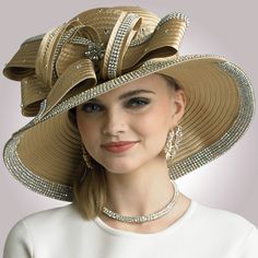 Lily And Taylor Hat H282-GLD-QS Top Sellers By Donna Vinci & Lily Taylor Fall & Holiday 2024. Perfect item for church events or any special occasions. Luxury Gold Hat For Kentucky Derby, Elegant Gold Hats For Races, Luxury Gold Hat For Evening, Mens Dress Coats, White Church Hats, Church Skirts, First Lady Church Suits, Church Dresses For Women, Church Lady Hats