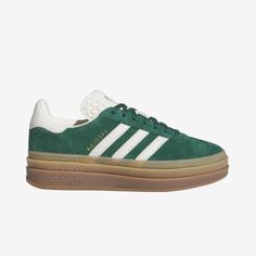 Women's Adidas Originals Gazelle Bold, Brand New In The Box Color: White/Gum/Green Size: 10.5 Adidas Shoes Women Green, Green Gazelle, Birthday Dream, Adidas Nizza Platform, Adidas Runners, Snake Print Shoes, Adidas Originals Shoes, Gazelle Bold, Adidas Shoes Originals