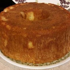 a cake sitting on top of a white plate