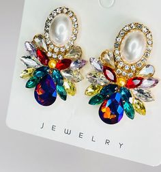 -Boho Colorful Series Shiny Rhinestone Big Stud Earrings For Women Trend,Elegant and Luxury Round Fashion Jewelry Girl Party Accessories. -Design Party Vintage Tassel Ear Jewelry Gift Available in different styles and designs for the party, wedding , dinner and work. mix to outfit to have that luxury and classic look.!! Eye-catching Multicolor Jewelry For Party, Multicolor Metal Crystal Earrings For Party, Multicolor Sparkling Stones Drop Earrings, Bohemian Dangle Crystal Earrings For Party, Multicolor Sparkling Drop Earrings, Multicolor Metal Crystal Earrings With Rhinestones, Eye-catching Dangle Earrings For Party, Multicolor Rhinestone Crystal Earrings, Multicolor Jeweled Dangle Earrings