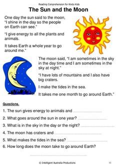 the sun and the moon worksheet is shown in this printable activity for kids