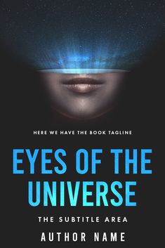 an advertisement for the book eyes of the universe by author, author and author name