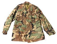 Military BDU Medium Long Field Jacket Coat Camo Camouflage Men Boys Unisex #42 Combat Camouflage Long Sleeve Outerwear, Long Sleeve Camouflage Combat Outerwear, Camouflage Long Sleeve Utility Jacket For Outdoor, Long Sleeve Camouflage Windbreaker With Pockets, Khaki Long Sleeve Hunting Outerwear, Camouflage Long Sleeve Utility Jacket For Hunting, Combat Style Long Sleeve Utility Jacket For Hunting, Camouflage Long Sleeve Outerwear For Outdoor, Casual Camouflage Outerwear For Hunting