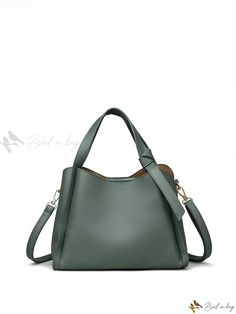 Bird in Bag - Premium Quality Solid Color Handbag - Versatile Bucket Bag with Crossbody Strap for Effortless Style and Practicality, Ideal for Ladies Everyday Essential Green Tote Bucket Bag For Office, Green Box Bag With Adjustable Strap For Office, Versatile Green Satchel With Top Carry Handle, Green Crossbody Bucket Bag For Office, Office Green Crossbody Bucket Bag, Green Hobo Shoulder Bag For Office, Green Satchel Shoulder Bag For Office, Green Shoulder Bag For Office, Green Office Bag With Detachable Strap