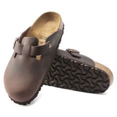 Boston Oiled Leather Habana | BIRKENSTOCK Birkenstock Boston Soft Footbed, Boston Soft Footbed, Birkenstock Clogs, Boston Clogs, Birkenstock Men, European Shoes, Suede Clogs, Birkenstock Women, Boston Clog